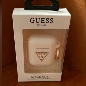 Guess White and Gold AirPods Case